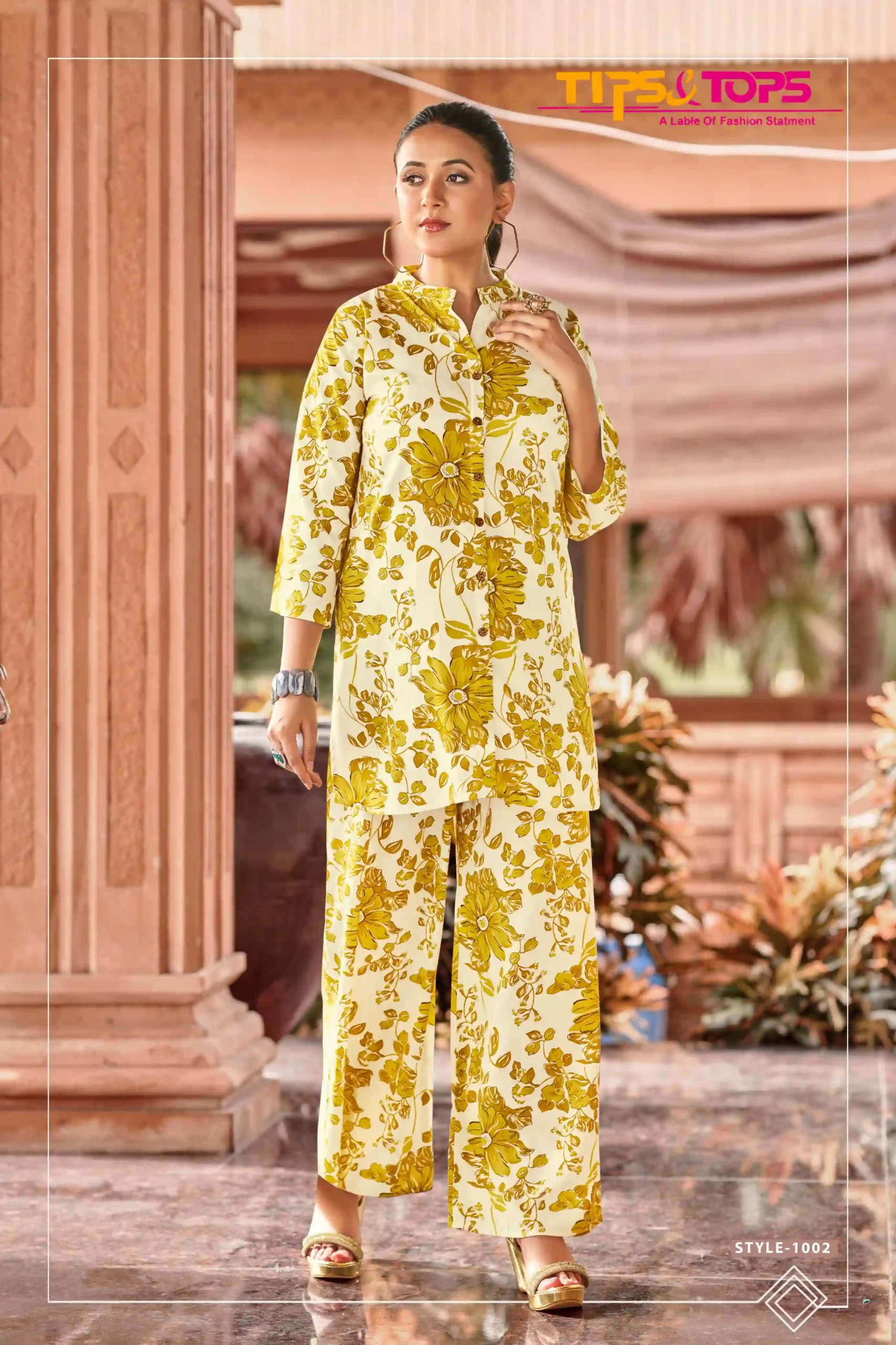 Tips &amp; Tops Fashion Beats Heavy Reyon Print Wholesale Co-Ord Set Catalog — Wholesale Kurtis, MPA wholesale from Surat — view 3